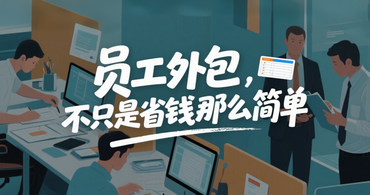 员工外包,不只是省钱那么简单!搞懂这3点,让你的企业“轻装上阵”!