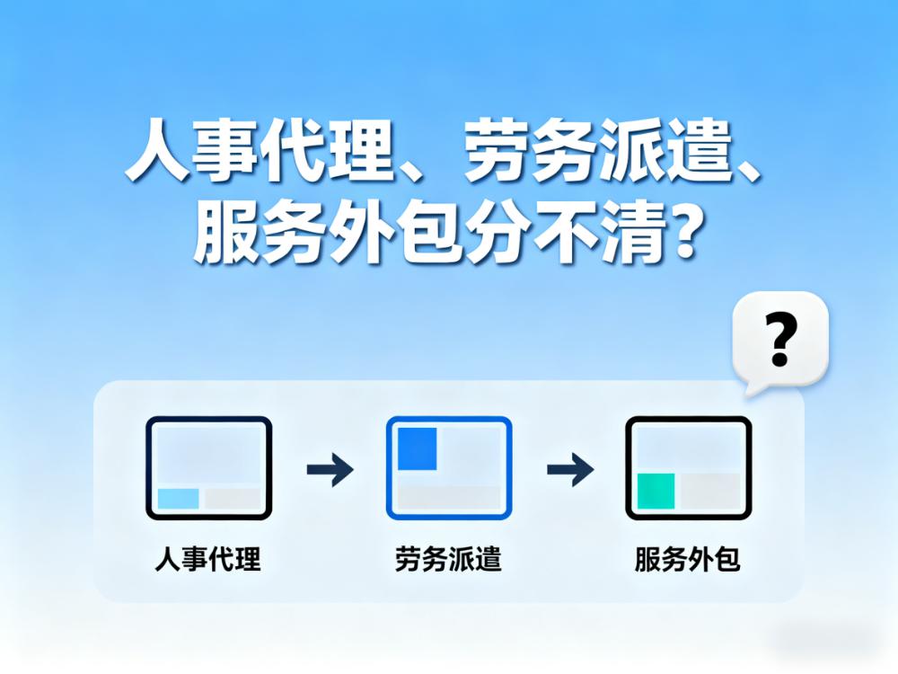 人事代理、劳务派遣、服务外包分不清?一文看懂三者区别