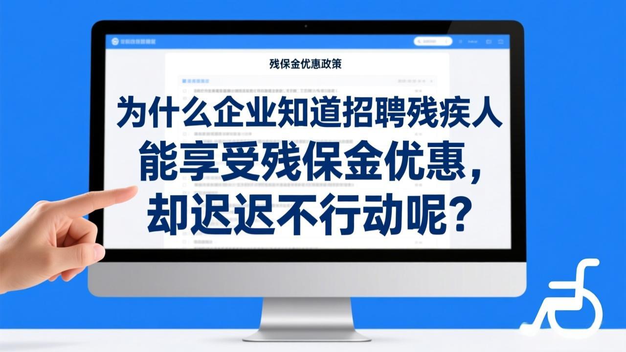 为什么企业知道招聘残疾人能享受残保金优惠，却迟迟不行动呢?