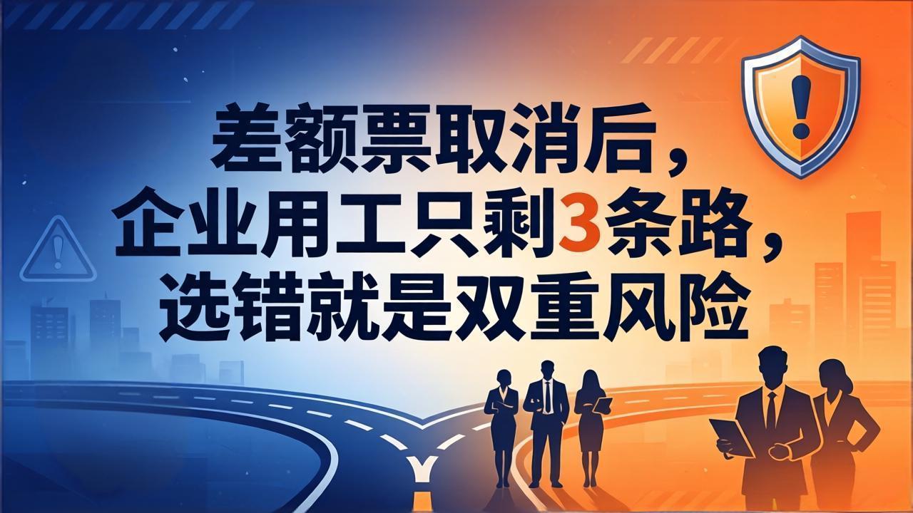 差额票取消后,企业用工只剩3条路,选错就是双重风险