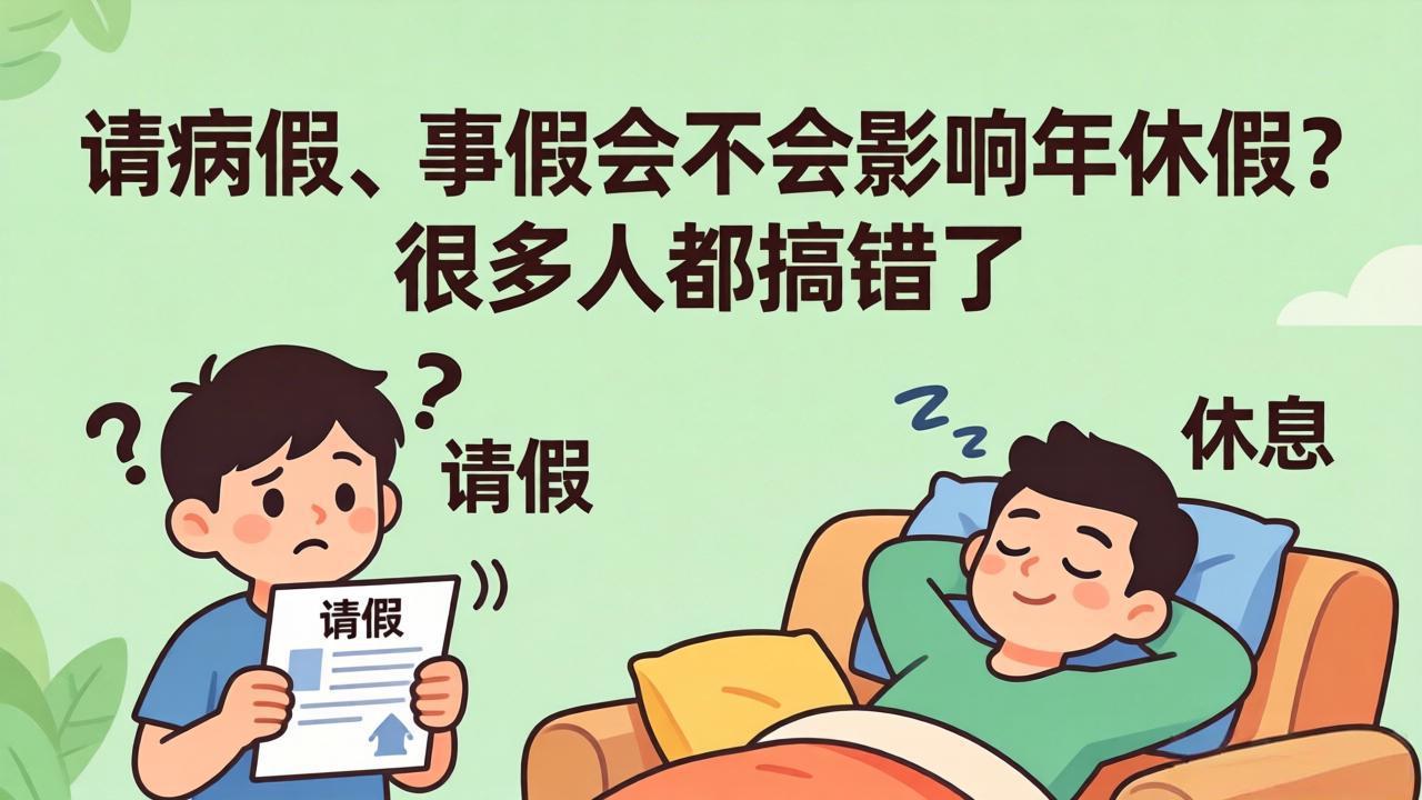请病假、事假会不会影响年休假？很多人都搞错了