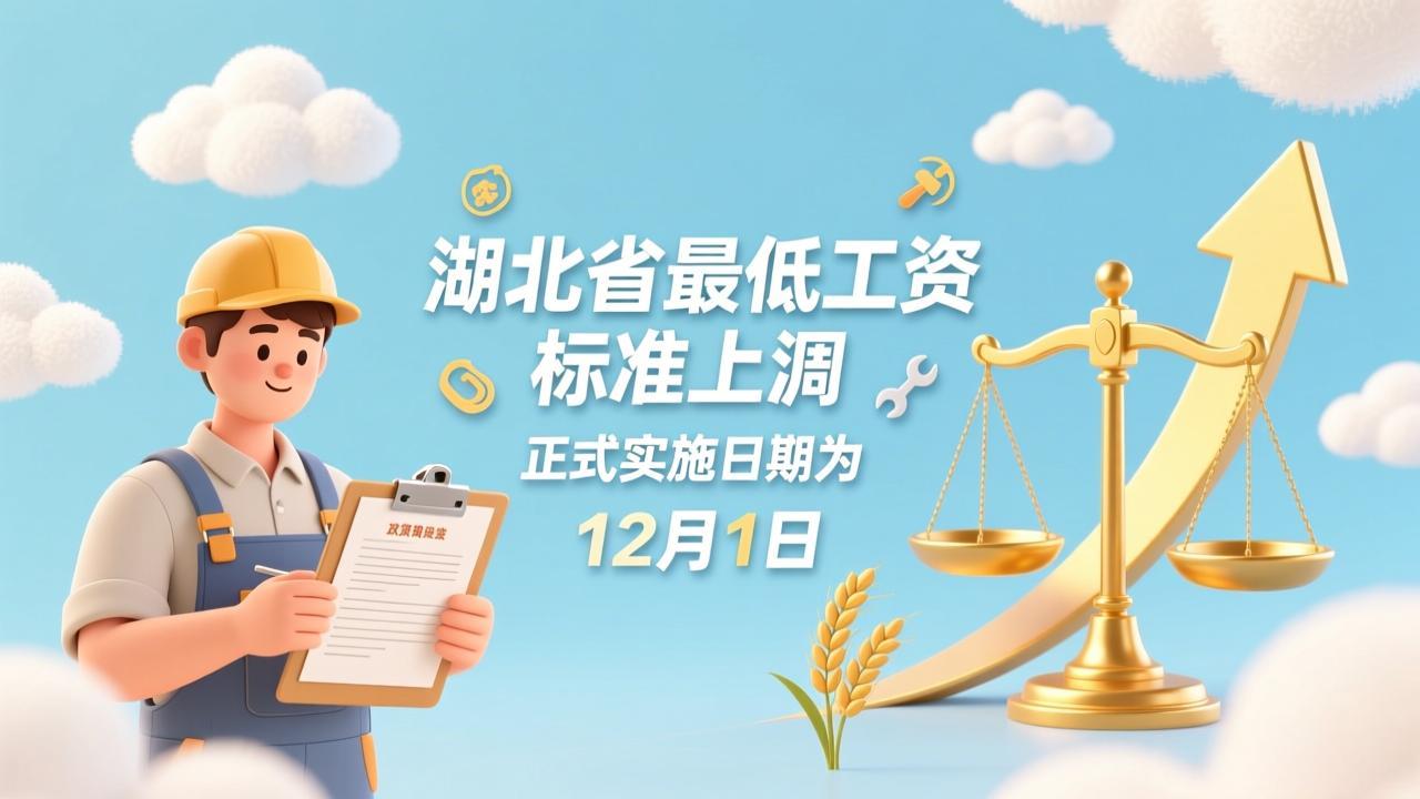 湖北最低工资标准上调,12月1日起正式执行