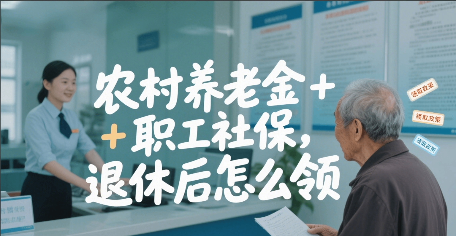 农村养老金+职工社保，退休后怎么领.png