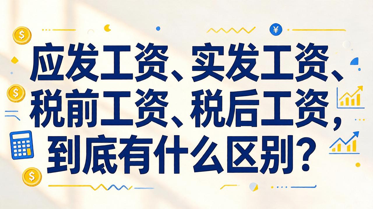 应发工资、实发工资、税前工资、税后工资,到底有什么区别?