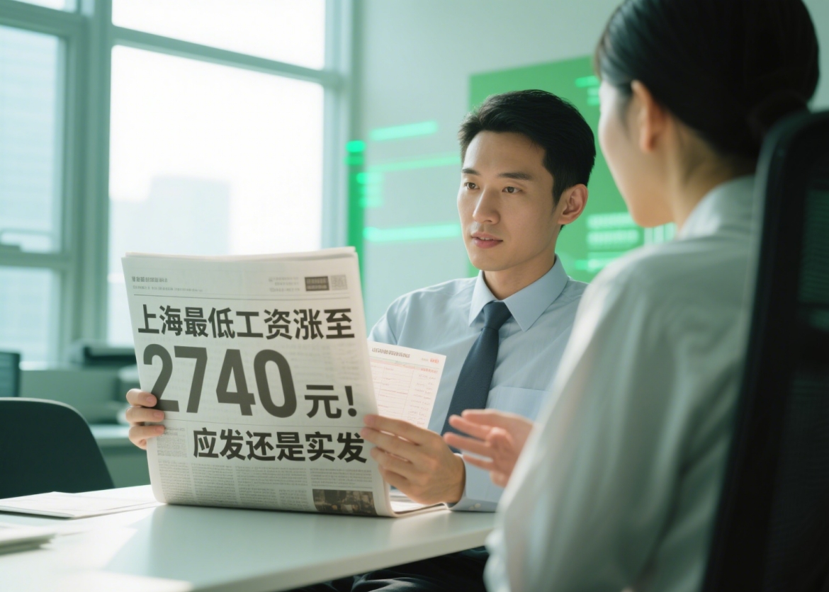 上海最低工资涨至 2740 元!应发还是实发?拿最低工资的人社保咋交?