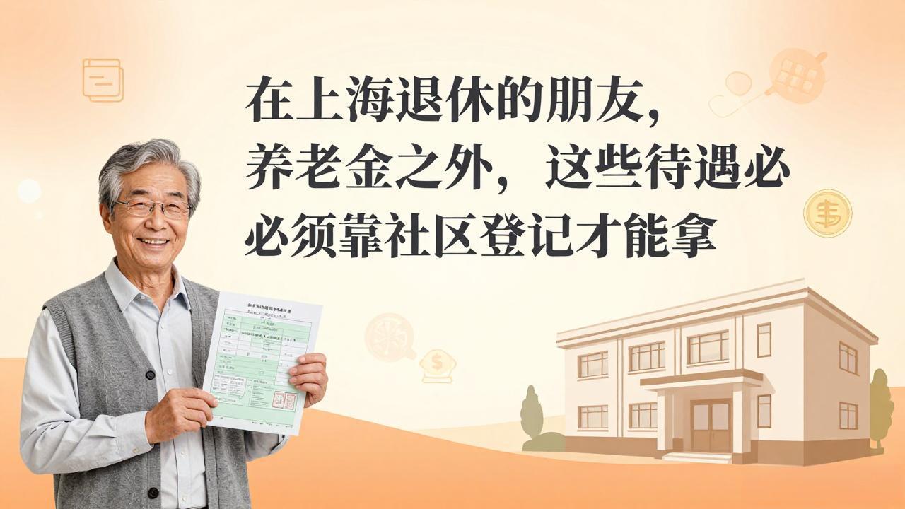 在上海退休的朋友，养老金之外，这些待遇必须靠社区登记才能拿