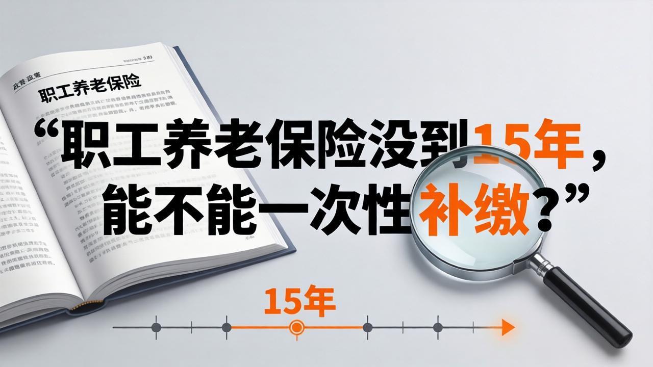 职工养老保险没到15年,能不能一次性补缴?