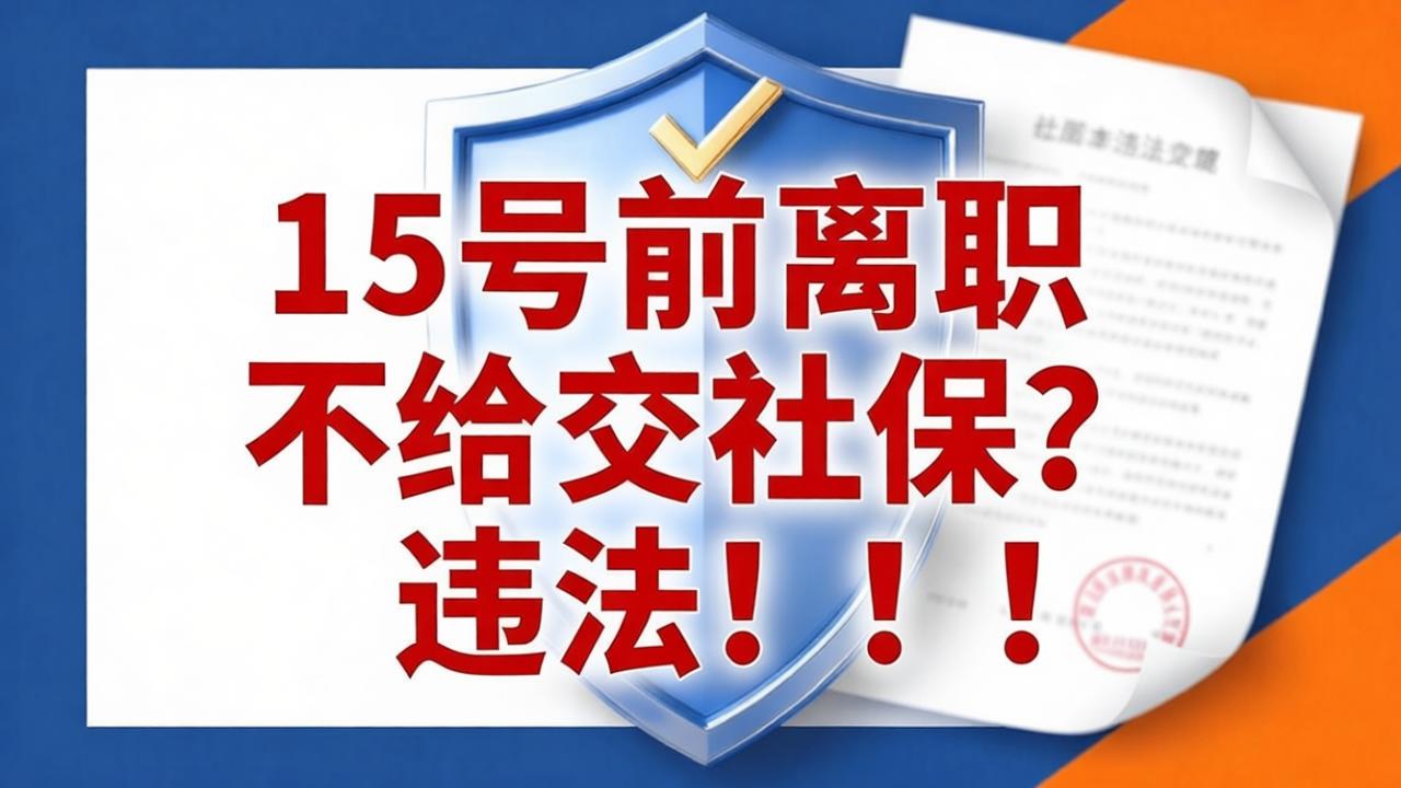 HR注意:15号前离职不给交社保?人社局已明确回复,这是100%违法!