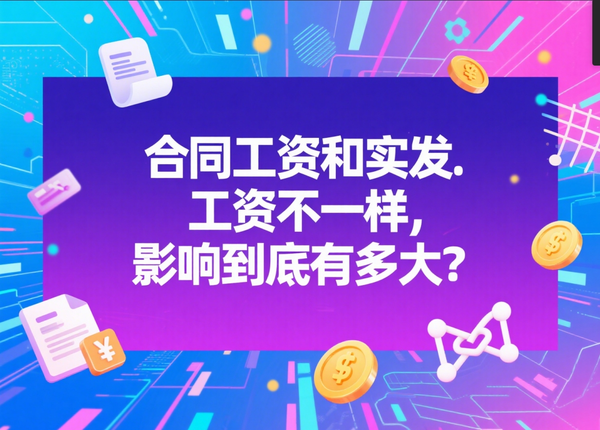 合同工资和实发工资不一样,影响到底有多大?