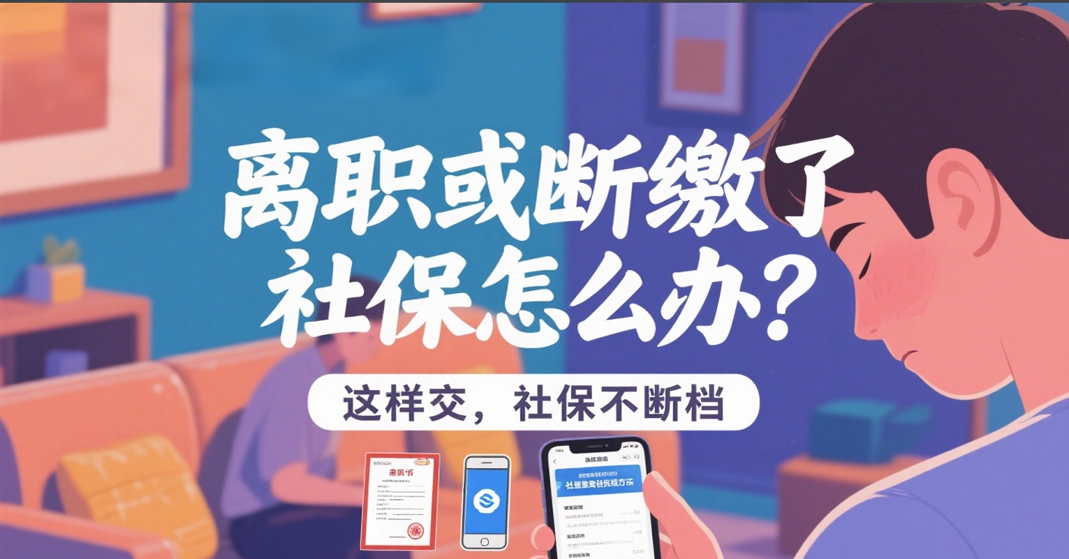 离职或断缴了社保怎么办? HR 紧急支招: 这样 “续命”, 让你的医保、 养老金 “不断档”!