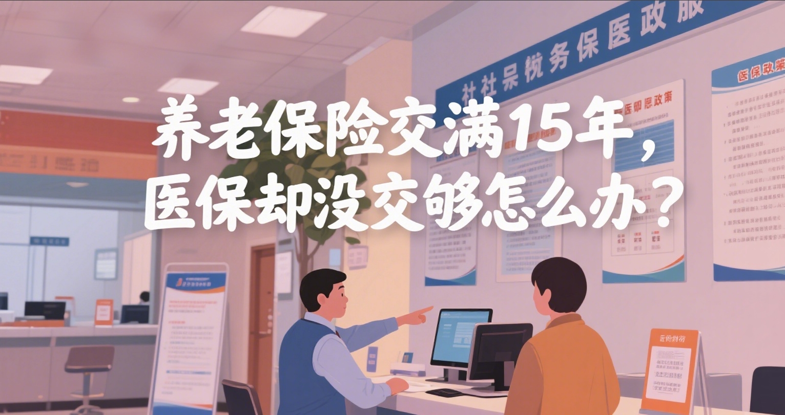 警惕!养老保险交满15年,医保却没交够怎么办?社保局官方3种补救办法来了