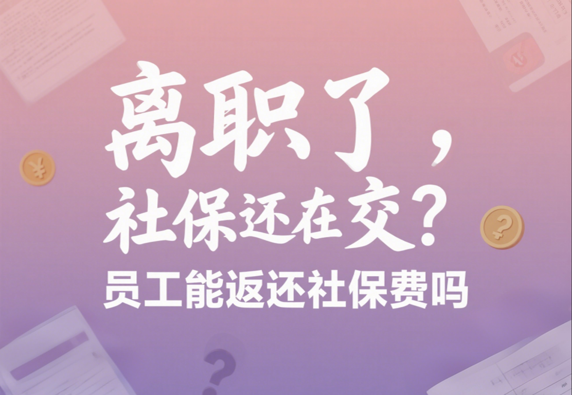 离职了, 社保还在交? 员工能返还社保费吗? 法律解读!