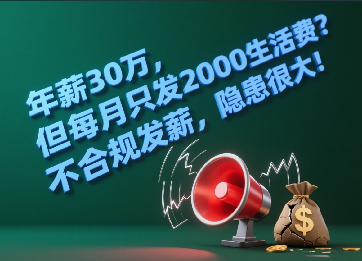 年薪30万,但每月只发2000生活费?这种操作,当心被员工一告一个准