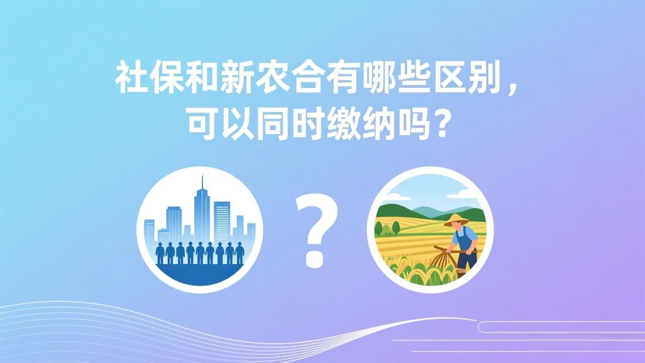 社保和新农合有哪些区别,可以同时缴纳吗?
