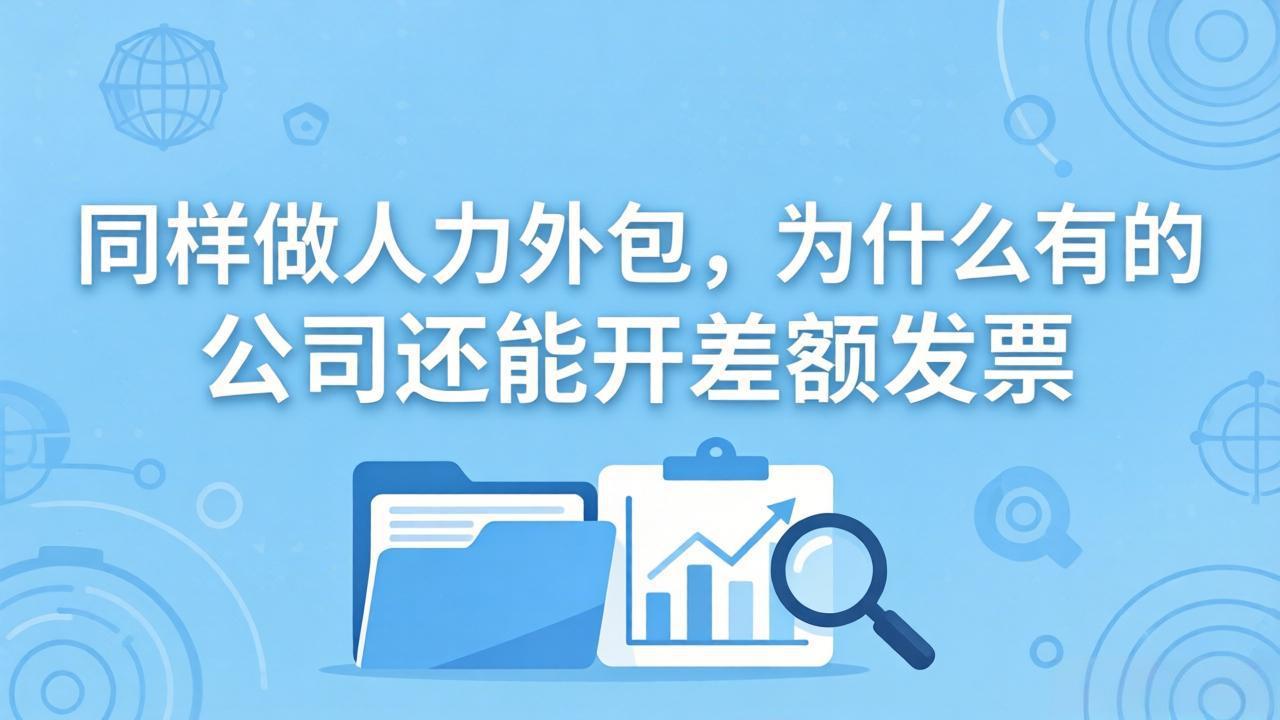同样做人力外包,为什么有的公司还能开差额发票