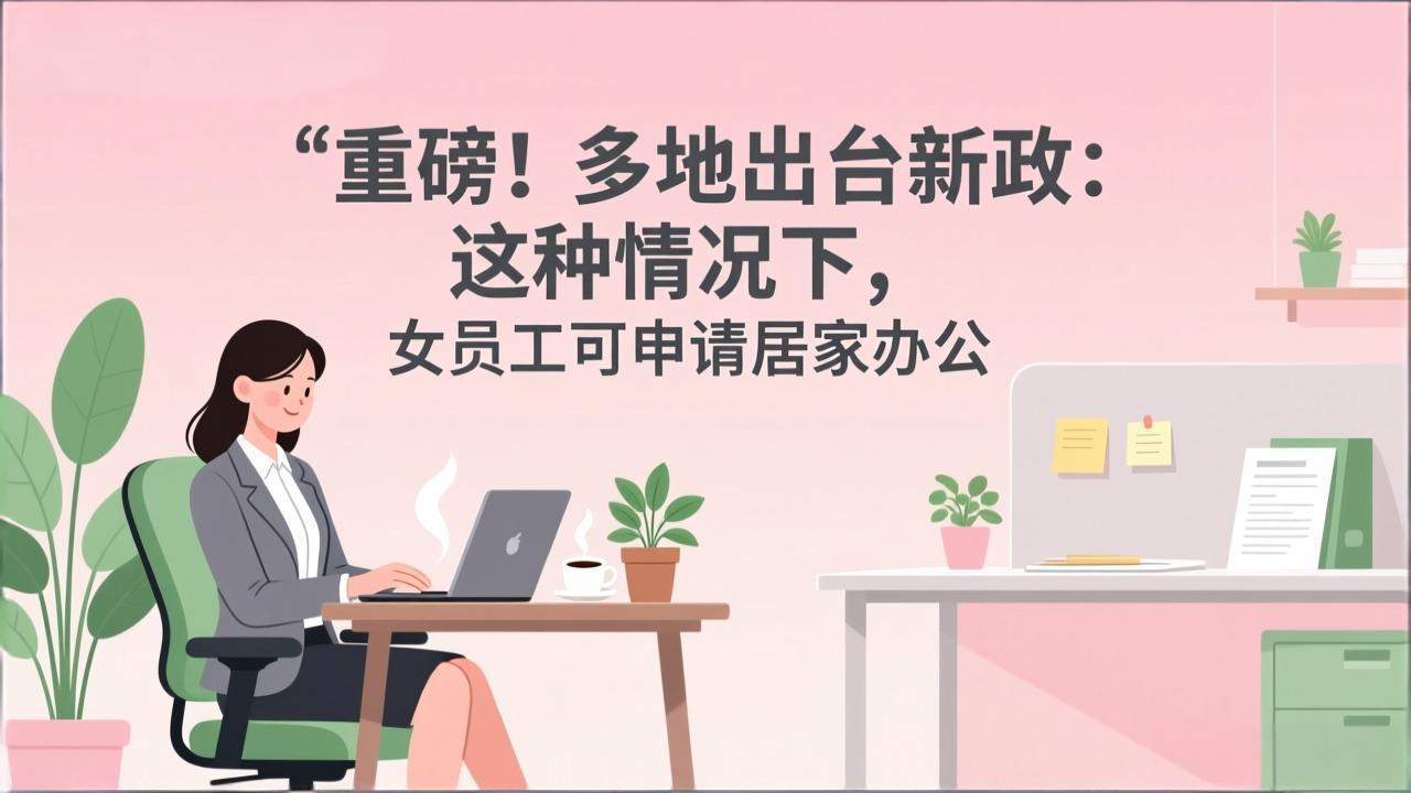 重磅！多地出台新政：这种情况下，女员工可申请居家办公