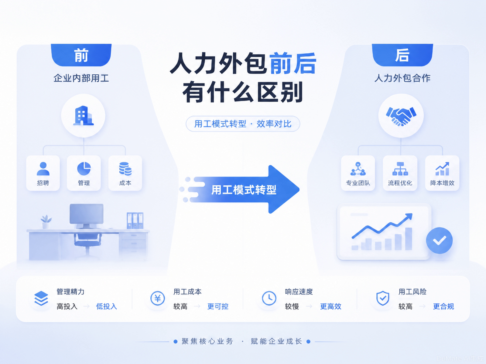 人力外包前后区别
