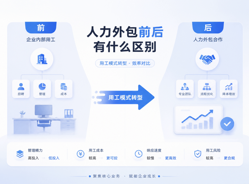 人力外包前后有什么区别?企业为什么开始重新考虑用工方式