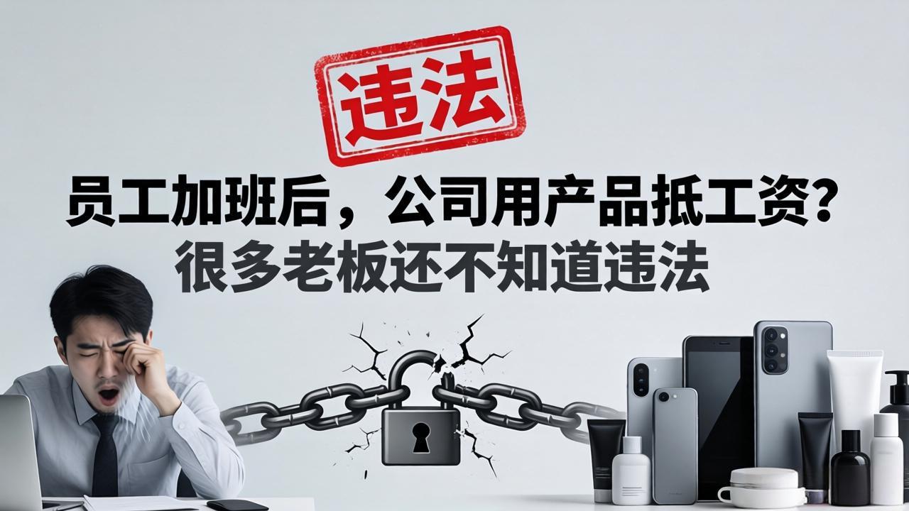 员工加班后，公司用产品抵工资？很多老板还不知道违法