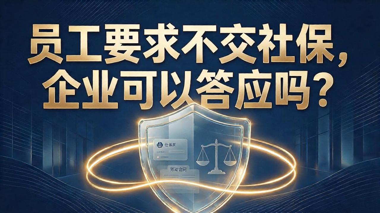 员工要求不交社保,企业可以答应吗?