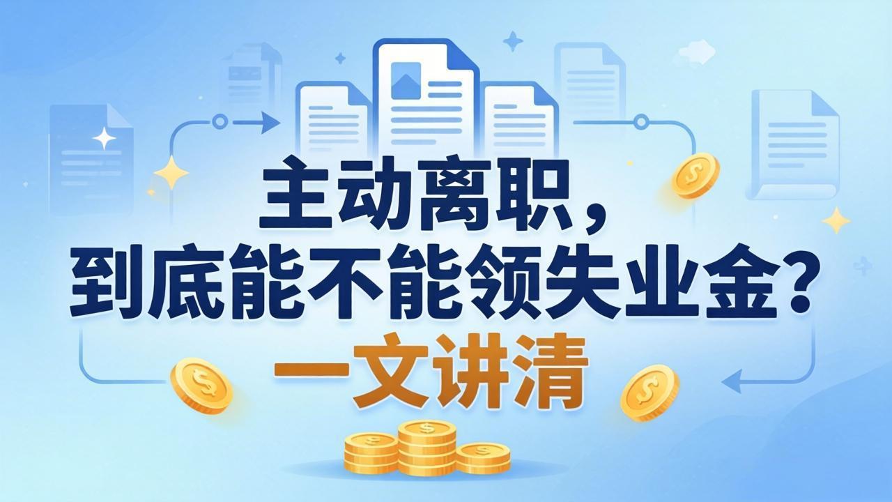 主动离职,到底能不能领失业金?一文讲清