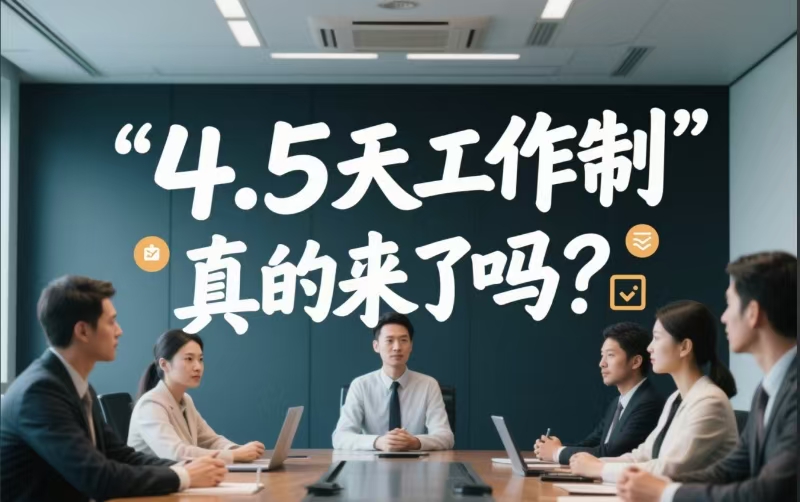 HR 紧急自查! “4.5 天工作制” 来了, 你们公司准备好了吗?