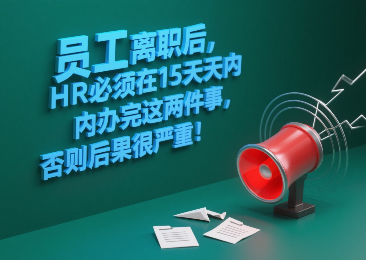 员工离职后,HR必须在15天内办完这两件事,否则后果很严重!
