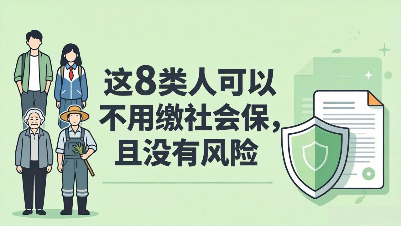 这8类人可以不用缴社保,且没有风险