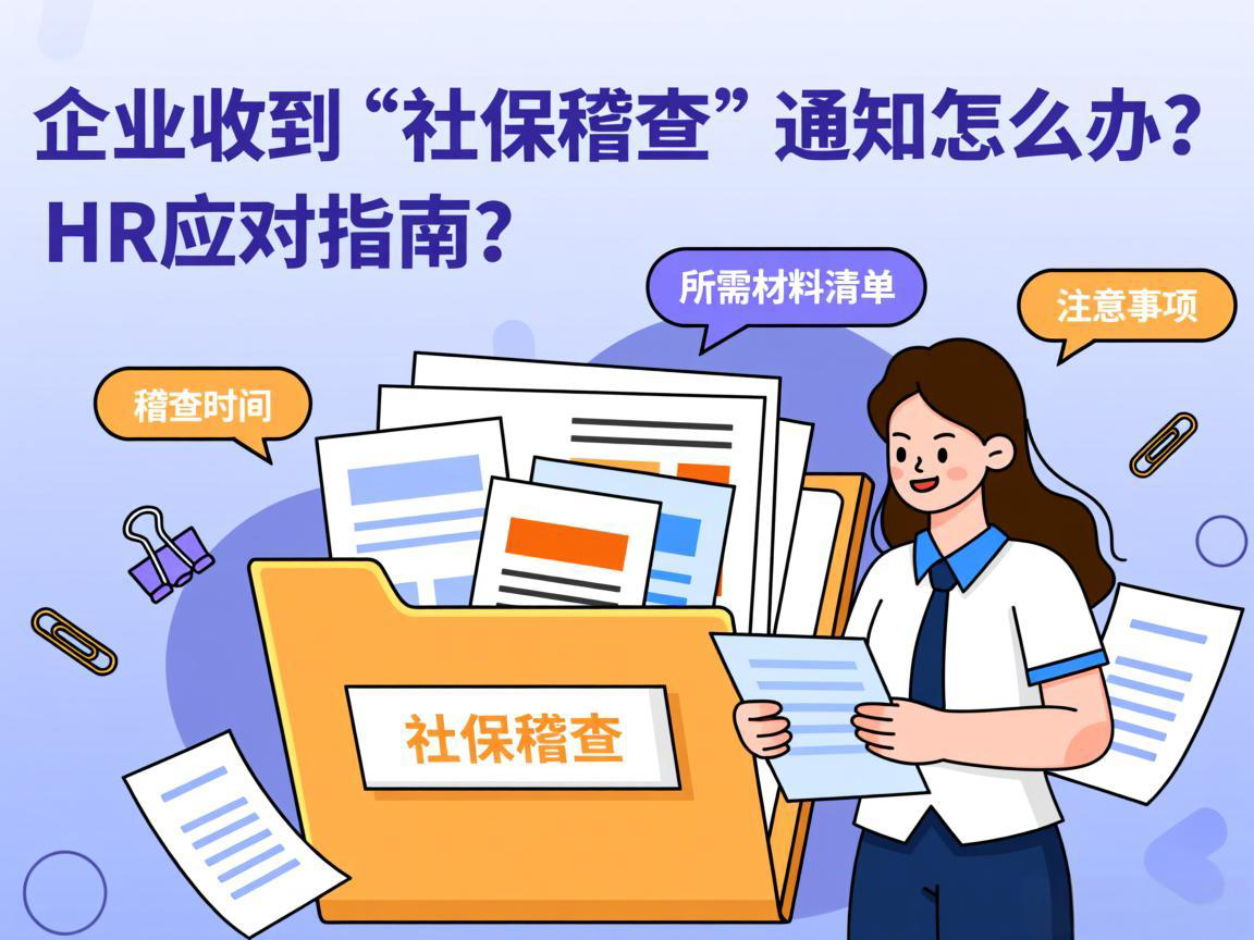 企业收到“社保稽查”通知怎么办?HR应对指南