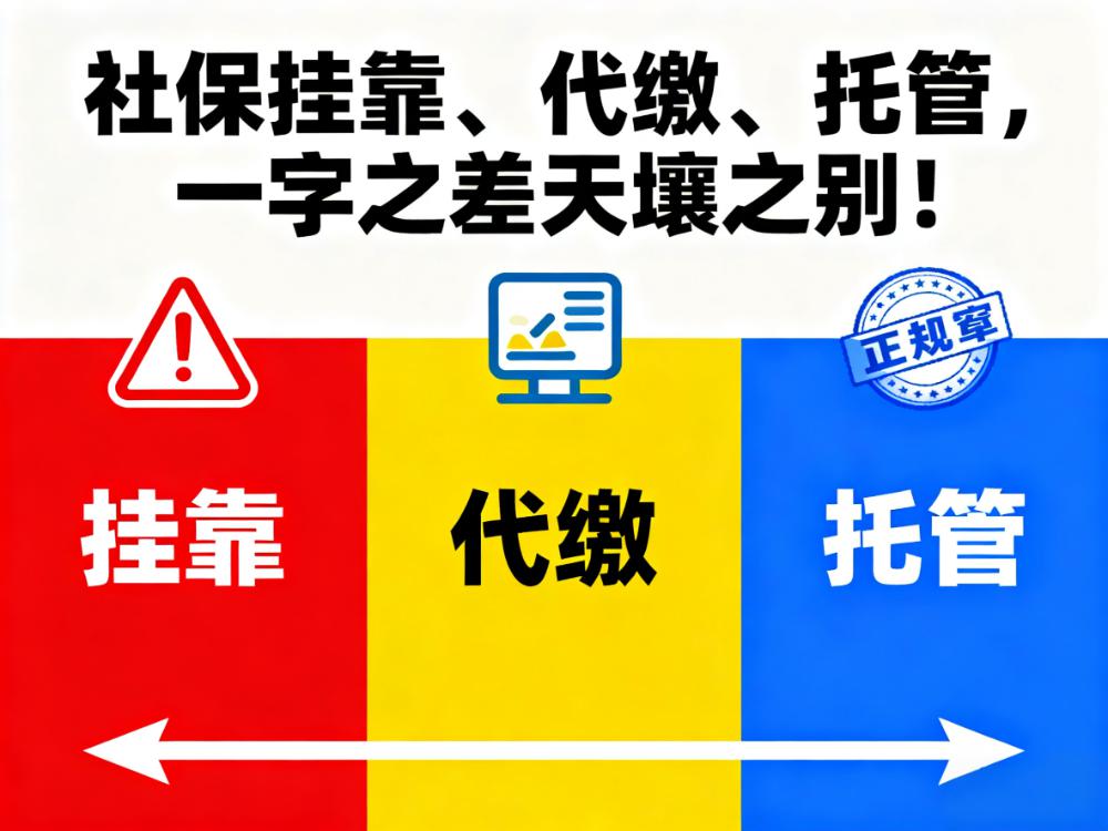 社保挂靠、代缴、托管,一字之差天壤之别!只有这种违法