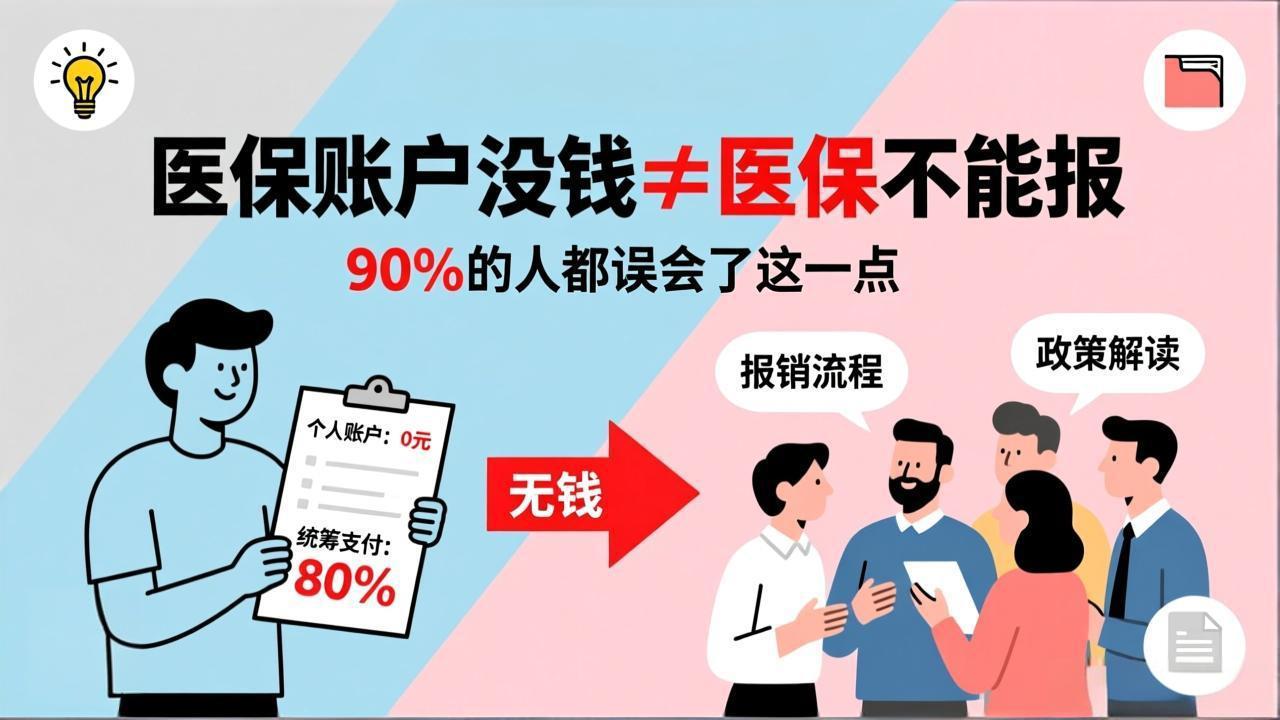 “医保账户没钱≠医保不能报”:90%的人都误会了这一点