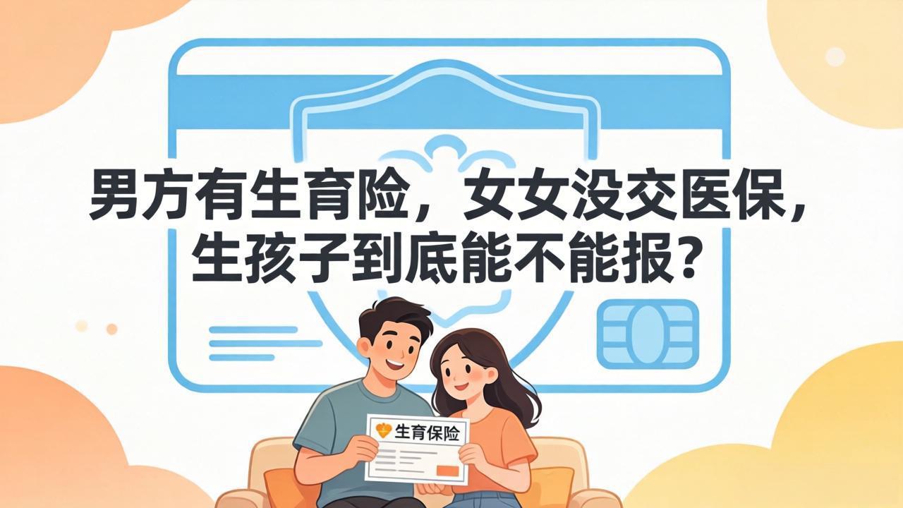 男方有生育险，女方没交医保，生孩子到底能不能报？