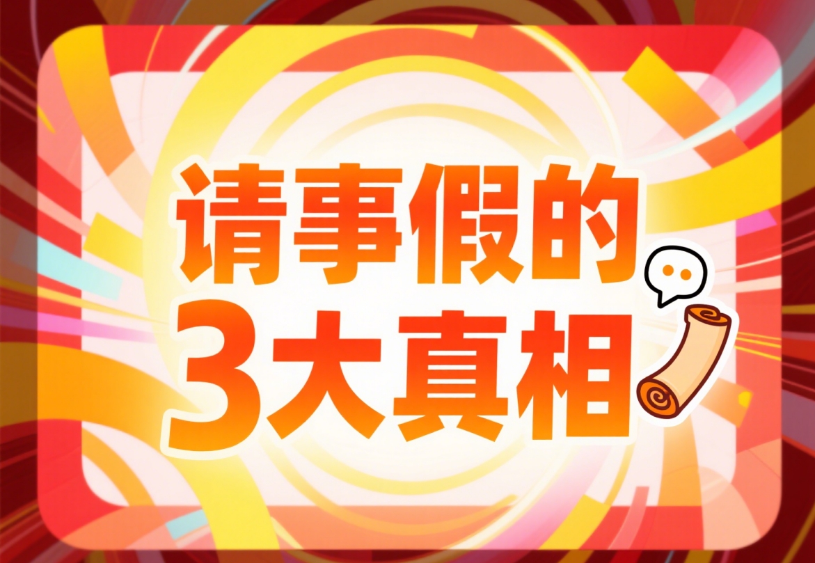 别让“事假”变成“旷工”!关于请事假的3大真相,不懂你就亏大了