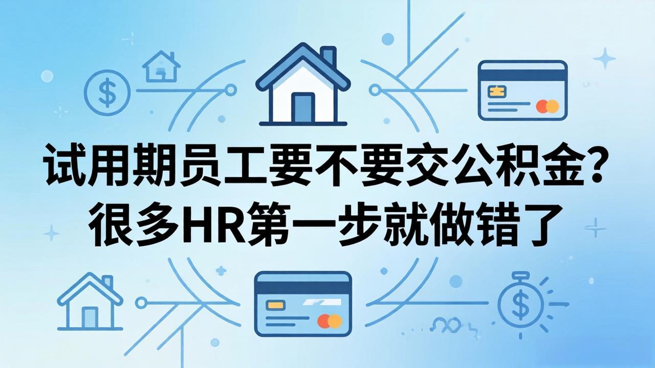 试用期员工要不要交公积金?很多HR第一步就做错了