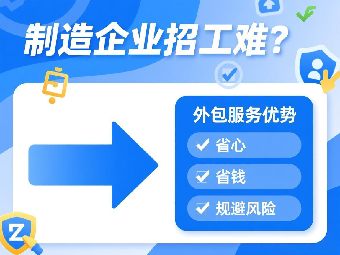 制造企业招工难?蓝领外包省心又省钱,还能规避用工风险